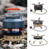 Portable Windproof Camping Cookout Gas Stove Holder Set