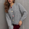 High-grade Idle Style Loose Crew Neck Coat