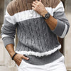 Men's Color-block Crew Neck Sweater European And American Pullover Multicolor
