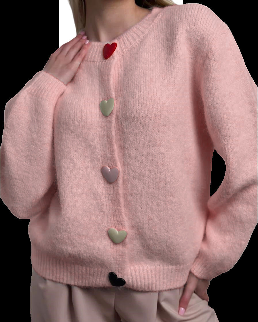 High-grade Idle Style Loose Crew Neck Coat