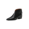 Women's Pointed-toe Retro Cowhide Ankle Boots