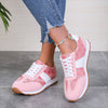 Oversized Women's Casual Flower Lace-up Shoes
