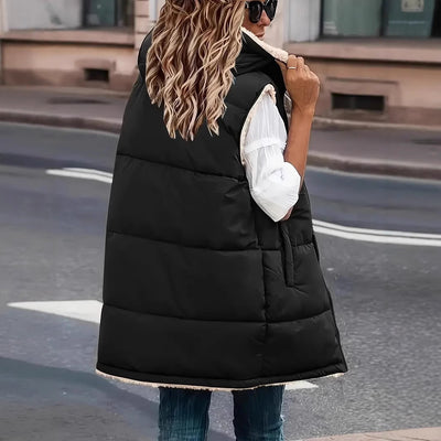 Cardigan gilet elegante con cappuccio e vestibilità slim double face