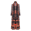 Plus Size Printed Cardigan Muslim Robe