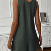Sleeveless Romper Jumpsuit - Button Front