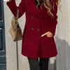 Solid Color Loose Fit Fashion Slim Hat Woolen Coat