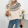 Round Neck Pullover Knitted Sweater Women