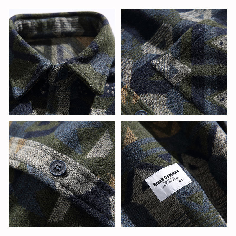 Ethnic Style Shirt Vintage Jacket