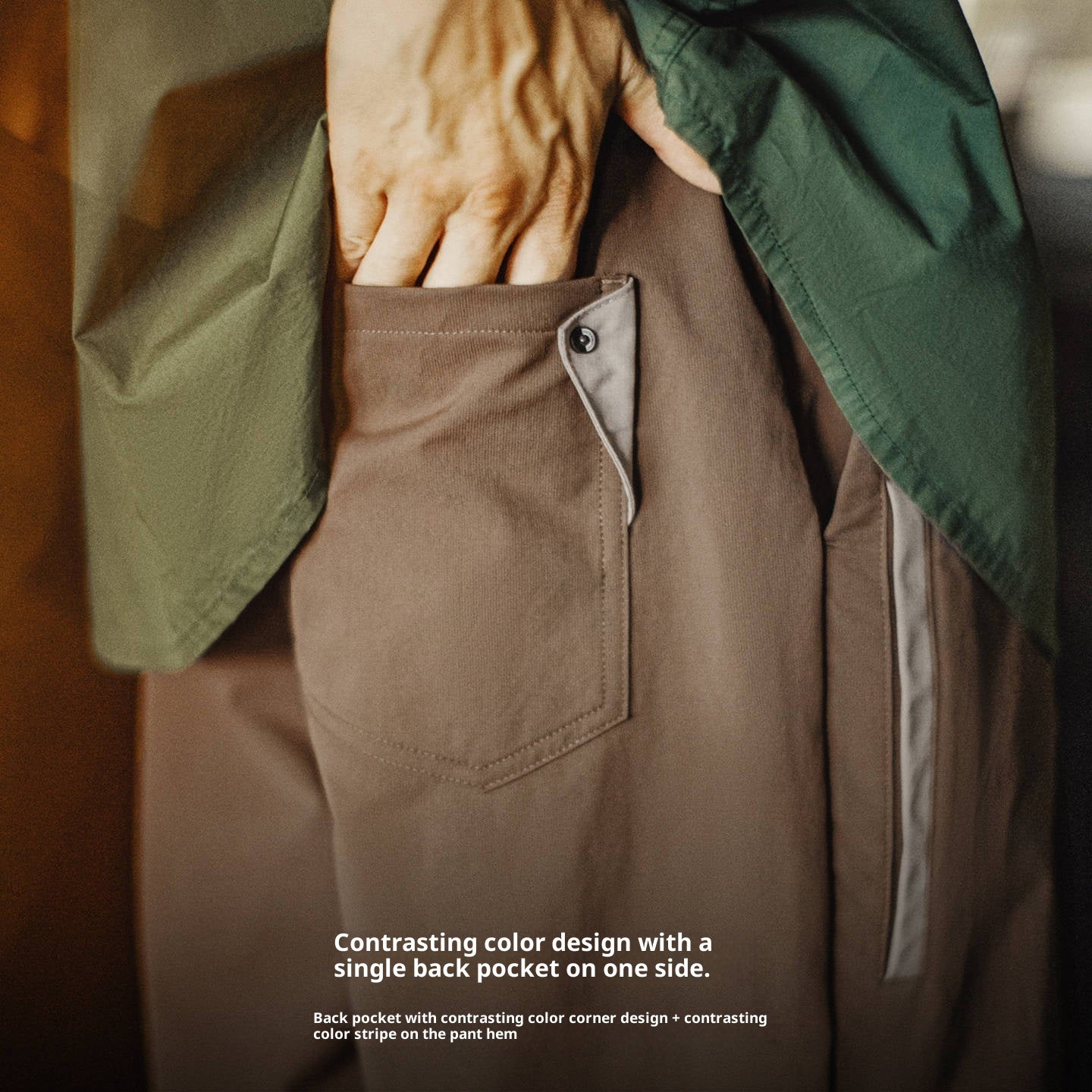 American Retro Stretch Casual Pants Khaki Commuter Anti-wrinkle Tapered