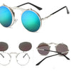 New Vintage Round Steampunk Sunglasses Flip-Up UV Protection Metal Frame Men And Women Summer Cycling Sun Glasses