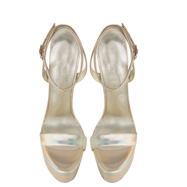 Spring And Summer New Fashion Platform Open Toe Stilettos High Heels