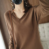 V-neck Long Sleeve Women's Knitwear Top