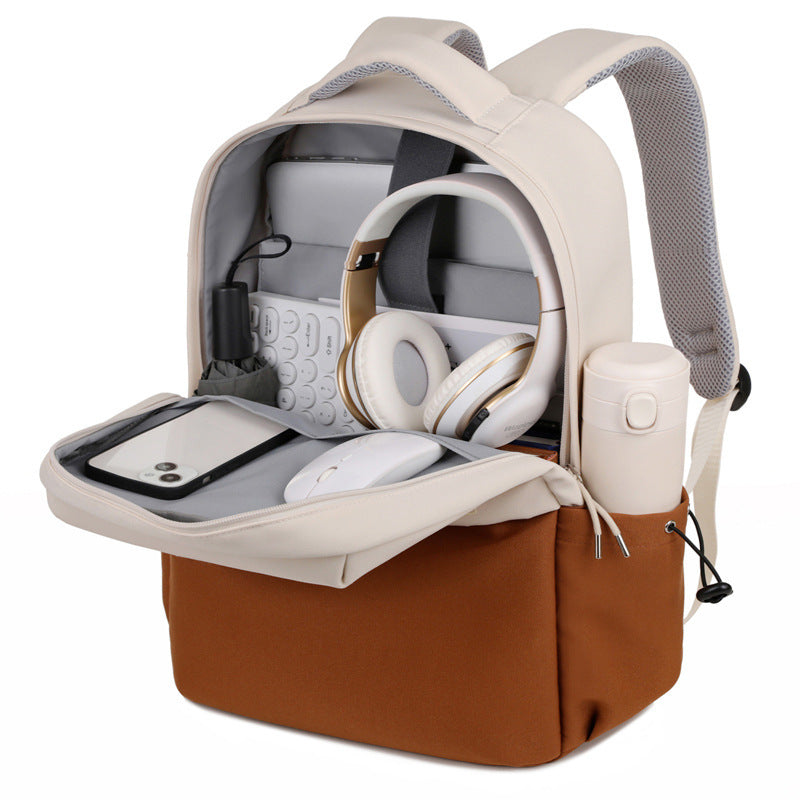 Women's Korean-style Color Matching Student Large Capacity Backpack