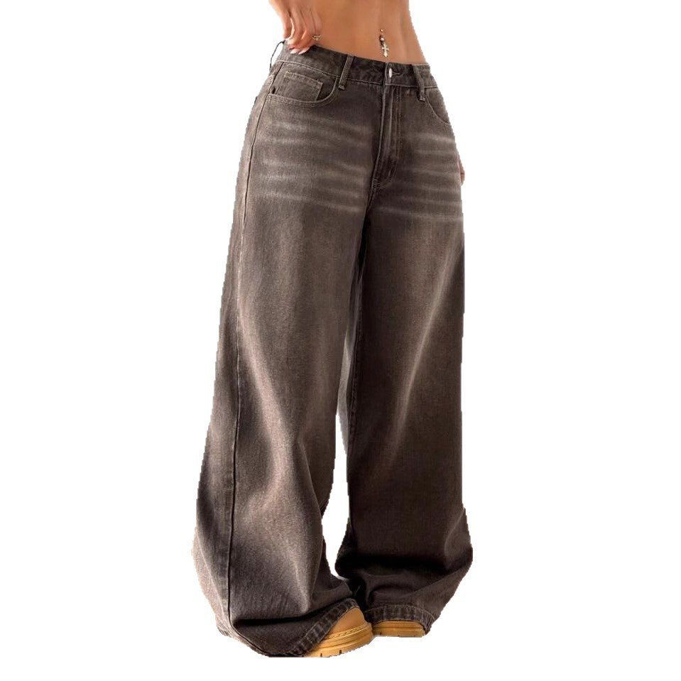 Loose Slimming And Fashionable Straight-leg Trousers Ins