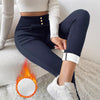 Women's Casual Pure Color Tight High Waist Slim Trousers