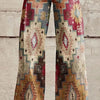 Daily High Rise Pattern Pocket Wide Leg Pants