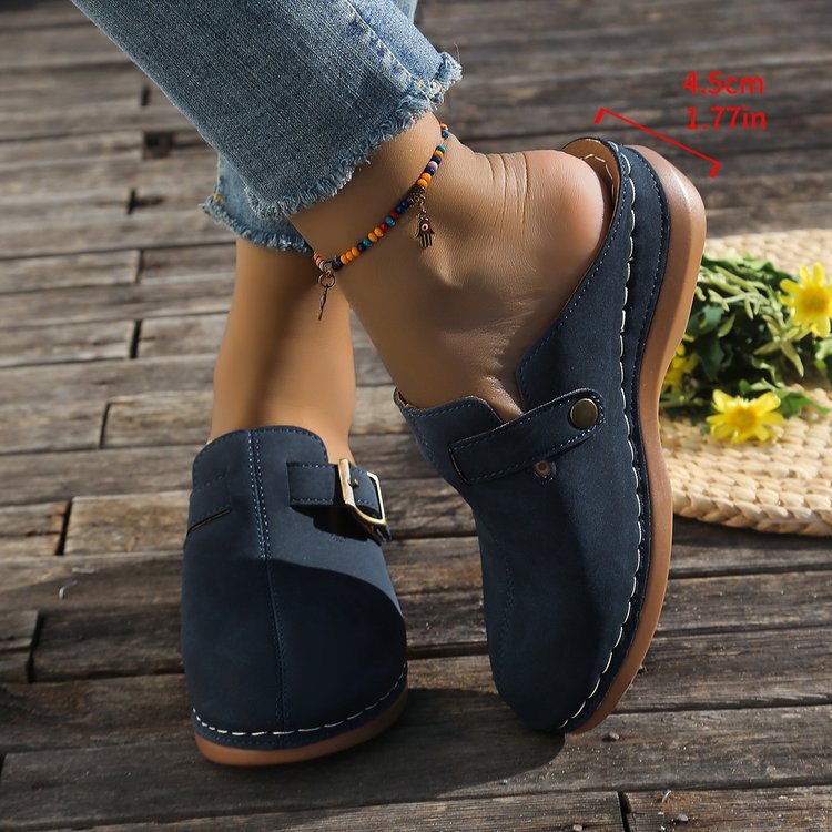 Lightweight Outdoor Casual Wedge Closed Toe Slippers For Women