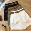 Pantaloni ampi da donna a vita alta, casual e versatili, in stile workwear