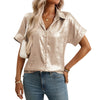 Casual Relaxed Fit Womens Short Sleeve Top