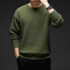 Ankela Red Dopamine Low Collar Middle-aged Sweater