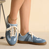 Round Toe All-matching Lace-up Flat Retro Low-top Sports Board Shoes
