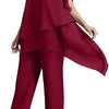 New Elegant Chiffon Solid-Color Loose Irregular Fashionable Set