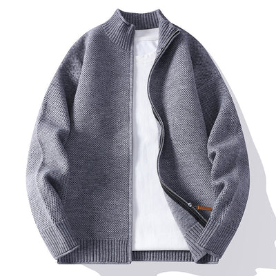 Men's American-style Solid Color Sweater Coat