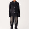 Giacca di jeans casual con colletto rovesciato e maniche lunghe