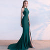 Abito da sposa, abito da sera da banchetto con scollo all'americana, in pizzo rosso, lungo, a sirena, nuovo alla moda