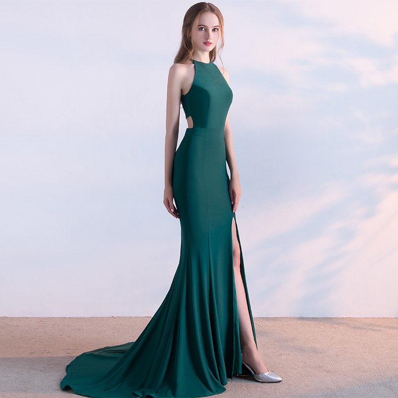 Abito da sposa, abito da sera da banchetto con scollo all'americana, in pizzo rosso, lungo, a sirena, nuovo alla moda