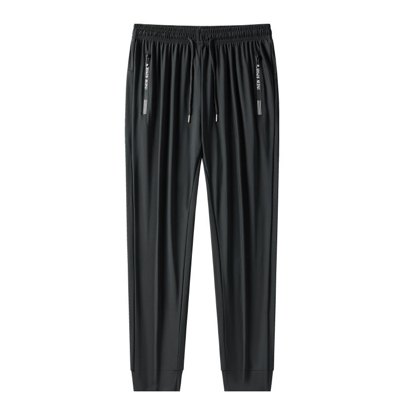 Summer New Ice Silk Quick-drying Pants Men