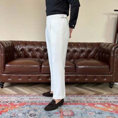 High Waist Casual Slim Fit Suit Pants