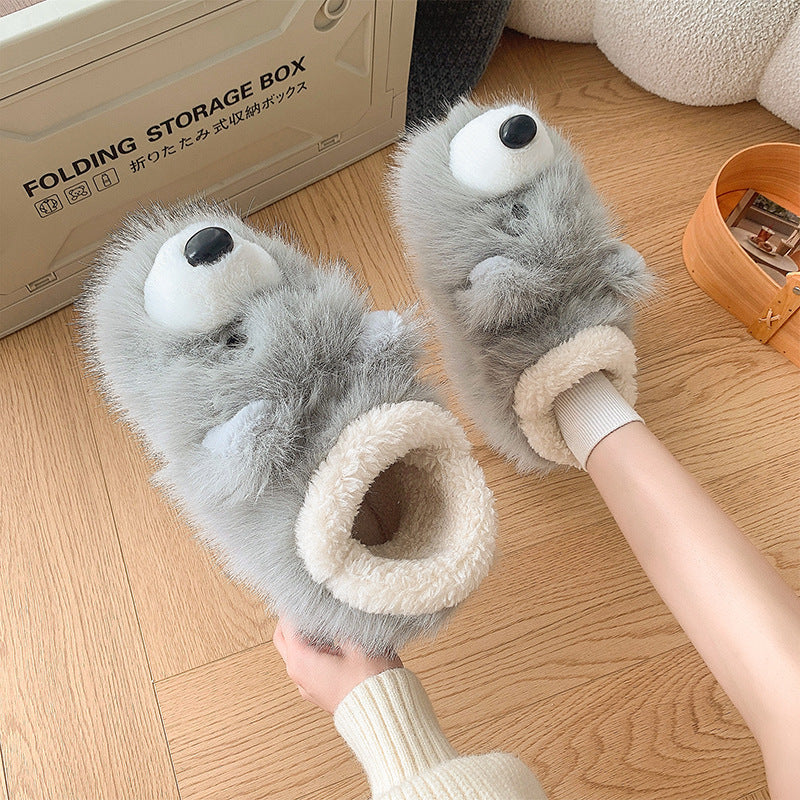 Ankle Wrap Cotton Slippers Female Interior Home Insulated Cotton-padded Shoes