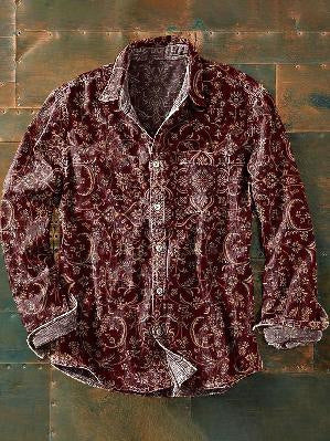 New Retro Men's Long Sleeve Top Shirt