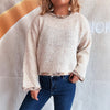 Round Neck Knitted Pullover Leisure Commuter Retro Fashion Sweater