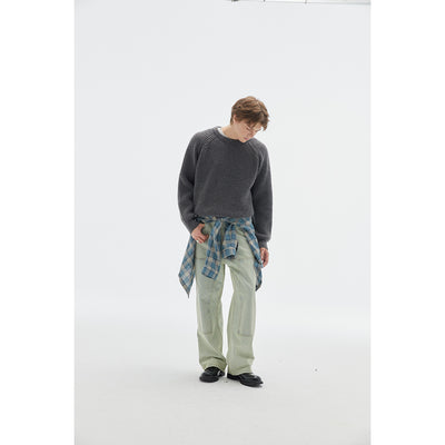 Retro Brocade Sweater Men's Round Neck Sweater