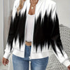Autumn Printed Cardigan Women's Casual Baseball Jacket