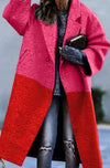 European And American Women's New Long Sleeved Large Woolen Overcoat