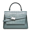 Elegant Lightweight Leather Alligator Print Handbag