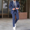 Pantaloni del tailleur cappotto slim-fit tinta unita due pezzi