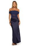 Womens Mesh-Panel Pleated Midi Dress