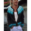 Digital Printing Cardigan Knitted Coat
