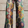 Daily High Rise Pattern Pocket Wide Leg Pants