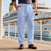 Pantaloni da Completo Eleganti Dritti e Ampi a Profilo Sottile