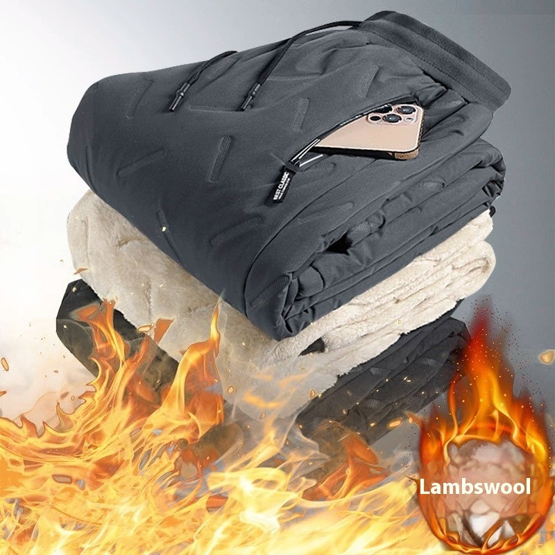 Pantaloni casual dritti caldi e larghi in cashmere da uomo