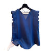 Top da donna gilet in lino retrò