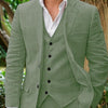 Abito in Lino Uomo Business Casual Abito da Sposo Banchetto