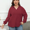 Women's Plus Size Polo Collar Bottoming Shirt