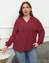 Women's Plus Size Polo Collar Bottoming Shirt