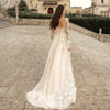 Abito da sposa a maniche lunghe Stile Mori Abito da sposa semplice girocollo
